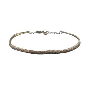 Vermeil Sterling Silver Bracelet Italy Textured Cuff